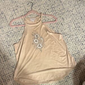 Shyanne Tan Floral Tank Top